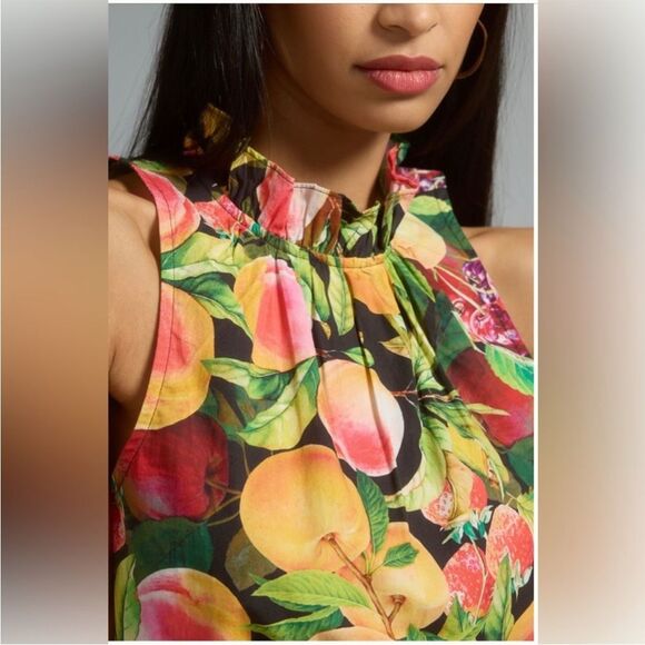 Maeve poplin ruffle - neck halter tank size M - Picture 4 of 9